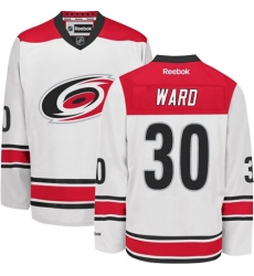 Men's Reebok Carolina Hurricanes #30 Cam Ward Authentic White Away NHL Jersey