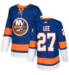 Youth Adidas New York Islanders #27 Anders Lee Authentic Royal Blue Home NHL Jersey