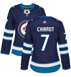 Women's Adidas Winnipeg Jets #7 Ben Chiarot Premier Navy Blue Home NHL Jersey