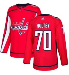 Youth Adidas Washington Capitals #70 Braden Holtby Premier Red Home NHL Jersey