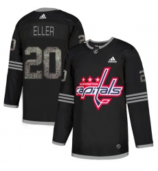Men's Adidas Washington Capitals #20 Lars Eller Black Authentic Classic Stitched NHL Jersey