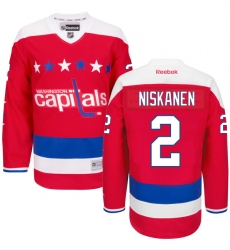 Women's Reebok Washington Capitals #2 Matt Niskanen Authentic Red Third NHL Jersey