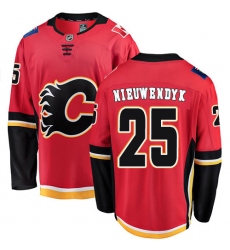 Men's Calgary Flames #25 Joe Nieuwendyk Fanatics Branded Red Home Breakaway NHL Jersey