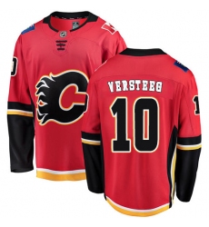 Men's Calgary Flames #10 Kris Versteeg Fanatics Branded Red Home Breakaway NHL Jersey