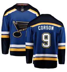 Youth St. Louis Blues #9 Shayne Corson Fanatics Branded Royal Blue Home Breakaway NHL Jersey