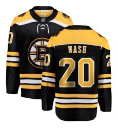 Youth Boston Bruins #20 Riley Nash Authentic Black Home Fanatics Branded Breakaway NHL Jersey