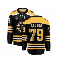 Youth Boston Bruins #79 Jeremy Lauzon Authentic Black Home Fanatics Branded Breakaway 2019 Stanley Cup Final Bound Hockey Jersey