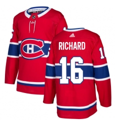 Youth Adidas Montreal Canadiens #16 Henri Richard Premier Red Home NHL Jersey