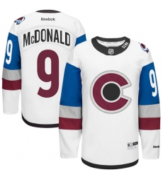 Men's Reebok Colorado Avalanche #9 Lanny McDonald Authentic White 2016 Stadium Series NHL Jersey