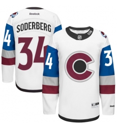 Men's Reebok Colorado Avalanche #34 Carl Soderberg Premier White 2016 Stadium Series NHL Jersey