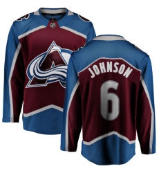 Youth Colorado Avalanche #6 Erik Johnson Fanatics Branded Maroon Home Breakaway NHL Jersey