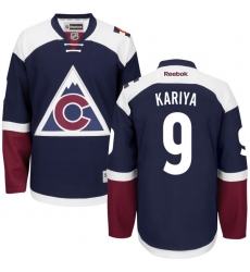 Women's Reebok Colorado Avalanche #9 Paul Kariya Authentic Blue Third NHL Jersey