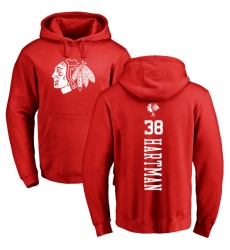 NHL Adidas Chicago Blackhawks #38 Ryan Hartman Red One Color Backer Pullover Hoodie