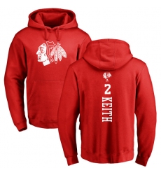 NHL Adidas Chicago Blackhawks #2 Duncan Keith Red One Color Backer Pullover Hoodie