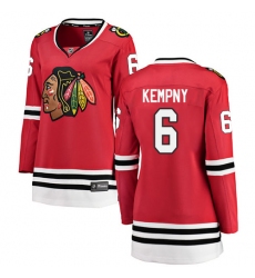 Women's Chicago Blackhawks #6 Michal Kempny Fanatics Branded Red Home Breakaway NHL Jersey