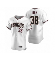 Men's Arizona Diamondbacks #38 Robbie Ray Nike White Crimson Authentic 2020 Home Jersey