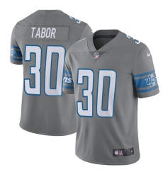 Youth Nike Detroit Lions #30 Teez Tabor Limited Steel Rush Vapor Untouchable NFL Jersey