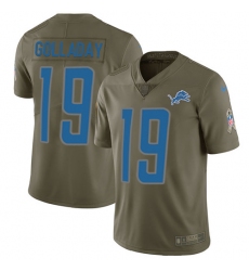 Men's Nike Detroit Lions #19 Kenny Golladay Limited Olive 2017 Salute to Service NFL Jersey