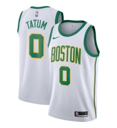 Women's Nike Boston Celtics #0 Jayson Tatum Swingman White NBA Jersey - City Edition