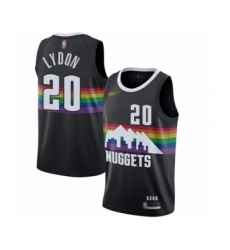 Men's Denver Nuggets #20 Tyler Lydon Swingman Black Basketball Jersey - 2019 20 City Edition