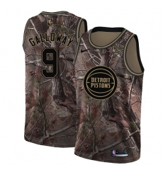 Youth Nike Detroit Pistons #9 Langston Galloway Swingman Camo Realtree Collection NBA Jersey