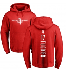 NBA Nike Houston Rockets #17 PJ Tucker Red Backer Pullover Hoodie