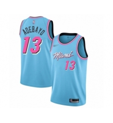 Men's Miami Heat #13 Edrice Adebayo Swingman Blue Basketball Jersey - 2019 20 City Edition