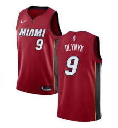 Women's Nike Miami Heat #9 Kelly Olynyk Authentic Red NBA Jersey Statement Edition