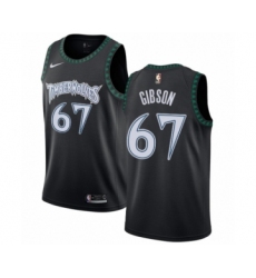 Youth Nike Minnesota Timberwolves #67 Taj Gibson Swingman Black Hardwood Classics Jersey