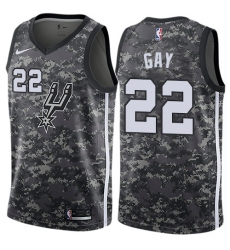 Men's Nike San Antonio Spurs #22 Rudy Gay Swingman Camo NBA Jersey - City Edition