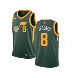 Men's Nike Utah Jazz #8 Jonas Jerebko Green Swingman Jersey - Earned Edition