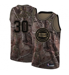 Men's Nike Detroit Pistons #30 Jon Leuer Swingman Camo Realtree Collection NBA Jersey