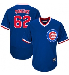 Men's Majestic Chicago Cubs #62 Jose Quintana Royal Blue Cooperstown Flexbase Authentic Collection MLB Jersey