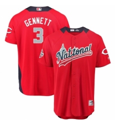 Youth Majestic Cincinnati Reds #3 Scooter Gennett Game Red National League 2018 MLB All-Star MLB Jersey