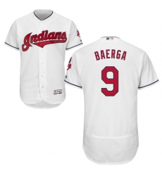 Men's Majestic Cleveland Indians #9 Carlos Baerga White Flexbase Authentic Collection MLB Jersey