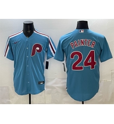 Men's Philadelphia Phillies #24 Andrew Painter Blue Cool Base Stitched Jersey