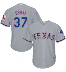 Youth Majestic Texas Rangers #37 Jason Grilli Authentic Grey Road Cool Base MLB Jersey
