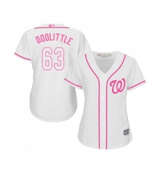 Women's Washington Nationals #63 Sean Doolittle Replica White Fashion Cool Base Baseball Jersey