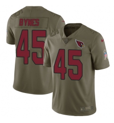 Youth Nike Arizona Cardinals #45 Josh Bynes Limited Olive 2017 Salute to Service NFL Jersey