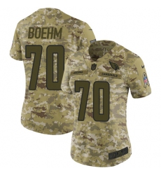 Women's Nike Arizona Cardinals #70 Evan Boehm Limited Camo 2018 Salute to Service NFL Jersey