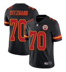 Men's Nike Kansas City Chiefs #70 Bryan Witzmann Limited Black Rush Vapor Untouchable NFL Jersey