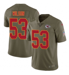 Men's Nike Kansas City Chiefs #53 Ramik Wilson Limited Olive 2017 Salute to Service NFL Jersey