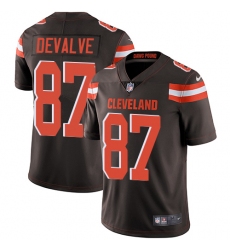 Men's Nike Cleveland Browns #87 Seth DeValve Brown Team Color Vapor Untouchable Limited Player NFL Jersey