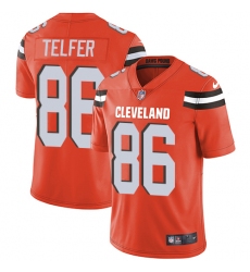 Youth Nike Cleveland Browns #86 Randall Telfer Orange Alternate Vapor Untouchable Limited Player NFL Jersey