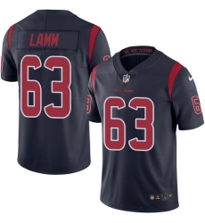 Men's Nike Houston Texans #63 Kendall Lamm Limited Navy Blue Rush Vapor Untouchable NFL Jersey