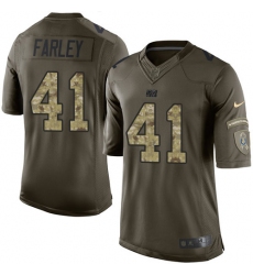 Men's Nike Indianapolis Colts #41 Matthias Farley Elite Green Salute to Service NFL Jersey