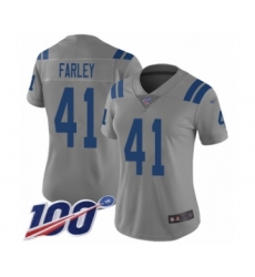 Women's Indianapolis Colts #41 Matthias Farley Limited Gray Inverted Legend 100th Season Football Jersey