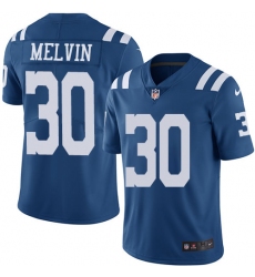 Men's Nike Indianapolis Colts #30 Rashaan Melvin Limited Royal Blue Rush Vapor Untouchable NFL Jersey