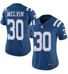 Women's Nike Indianapolis Colts #30 Rashaan Melvin Limited Royal Blue Rush Vapor Untouchable NFL Jersey