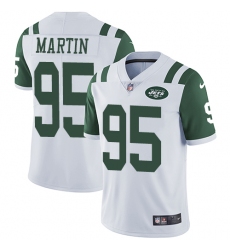 Men's Nike New York Jets #95 Josh Martin White Vapor Untouchable Limited Player NFL Jersey